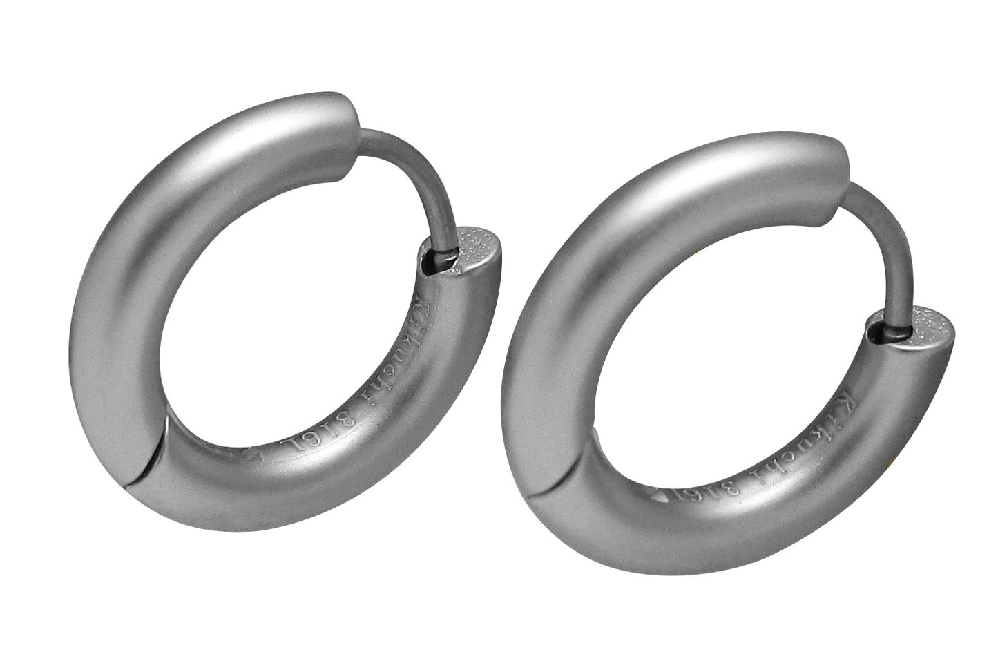 Ø 16 mm / 3 mm earrings titanium clasp hoop earrings tube ear studs hoop huggie women men