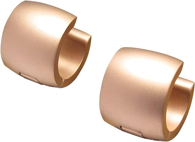 Women Men Hoop Earrings 10mm Extra Wide Earrings Titanium Stainless Steel Sandblasted ERTS015