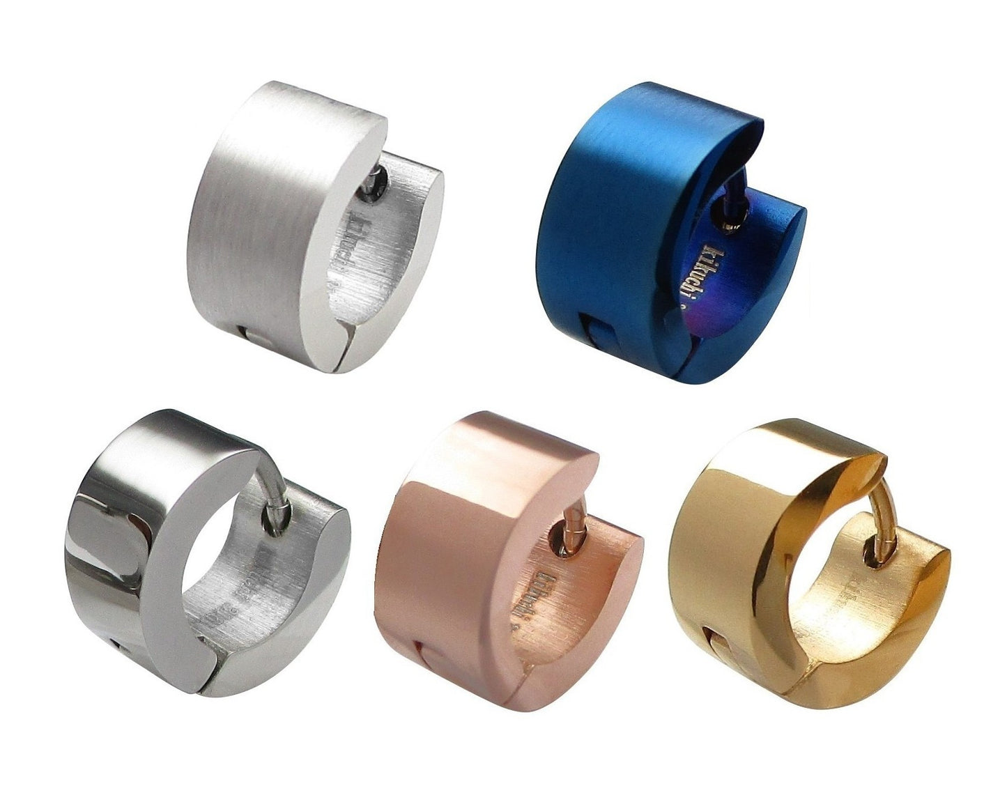 🔷 Kleine Ohrringe Ø 10 mm / 5 mm XS Helix Mini Creolen Gold Silber Rotgold Hochglänzend Blau Matt