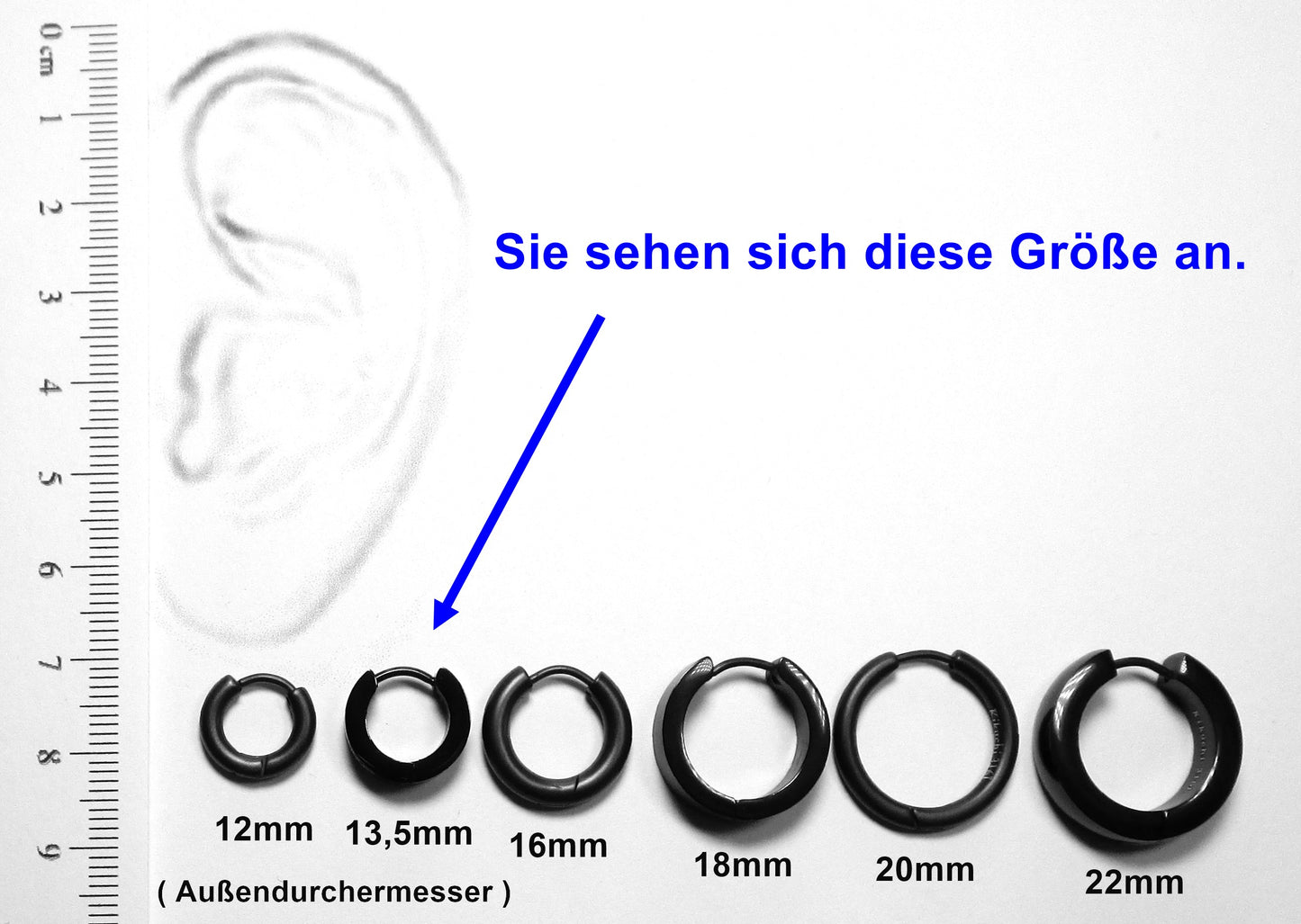 ✨ Männer Damen Ohrringe Edelstahl Klapp Creolen Griechische Mäander ER15139