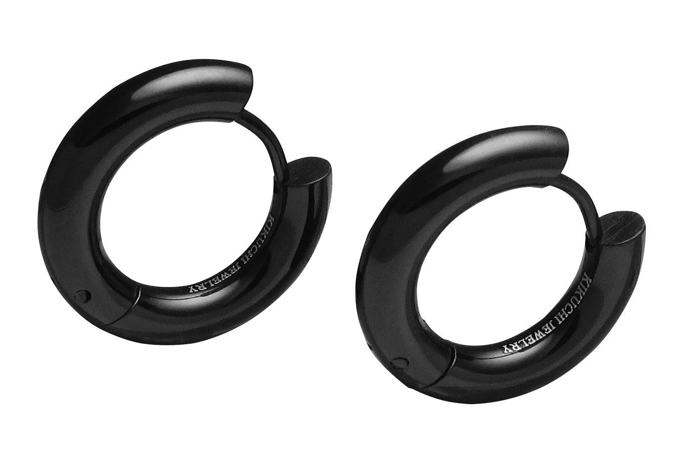 Ø 20 mm / 4 mm earrings titanium clasp matt high gloss stainless steel hoop Huggies large tube silver gold black women & men