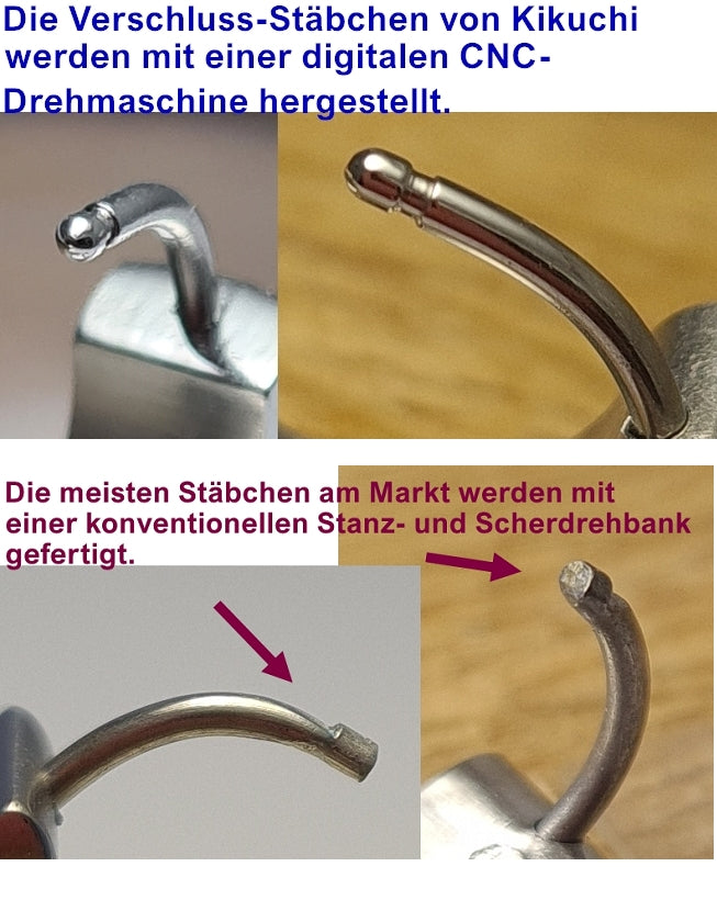 ✨ Männer Damen Ohrringe Edelstahl Klapp Creolen Griechische Mäander ER15139