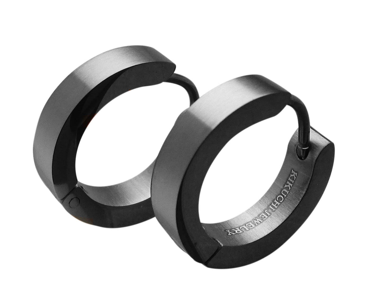 🔶 Ø 16 mm Titan Stab 18g Ohrringe Gold Blau Bronze Braun Matt Gebürstet Edelstahl Hoop Klapp Creolen Kantig Ohrclicker ERTS009