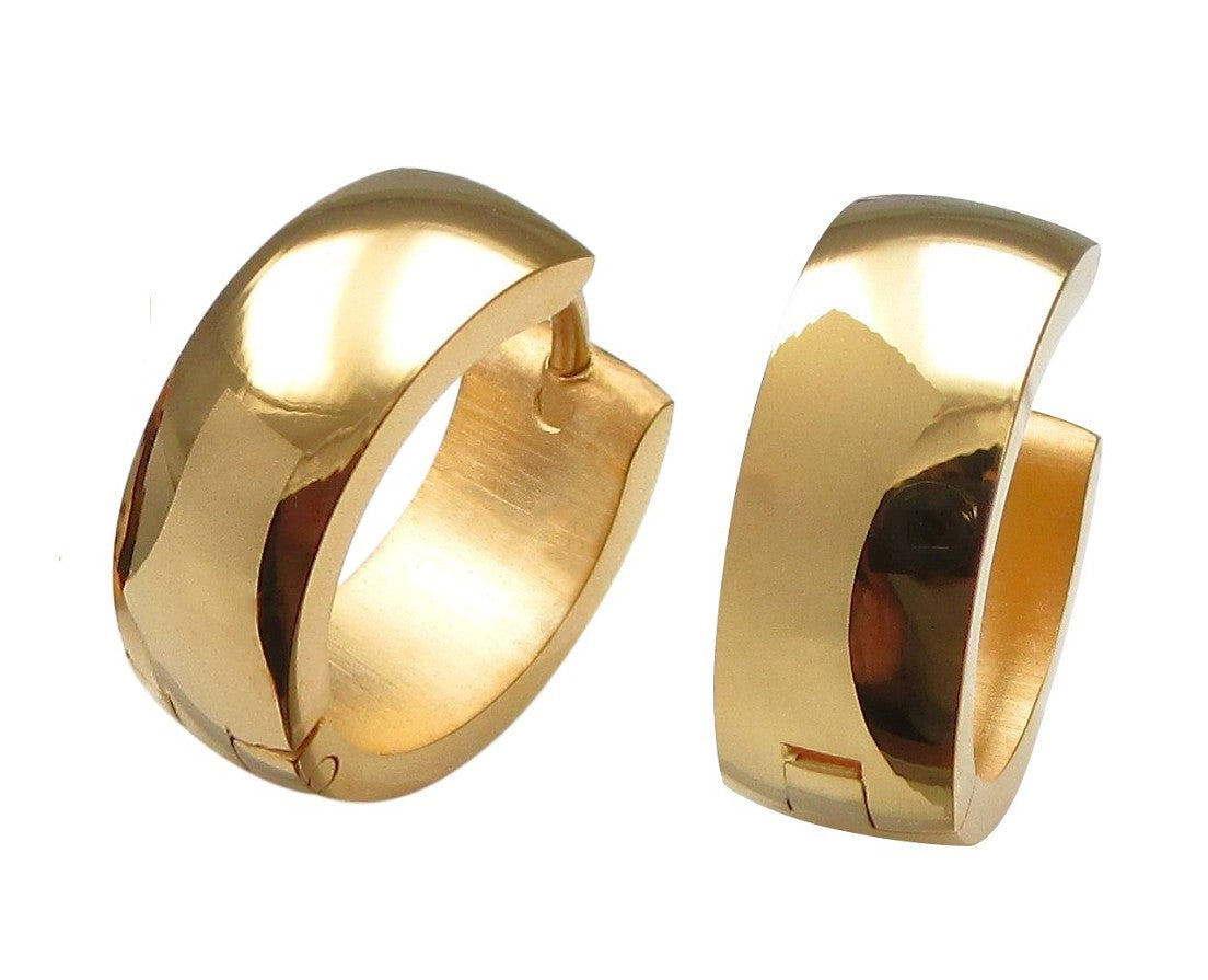 🎉 Ø 16 mm / 6 mm Edelstahl Ohrringe Bogen Creolen Silber Gold Matt Bronze Matt Hochglänzend Für Herren Damen