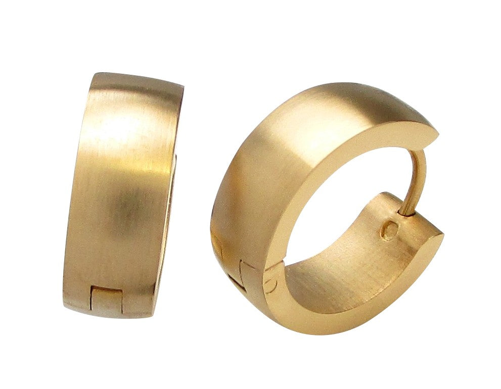 🎉 Ø 16 mm / 6 mm Edelstahl Ohrringe Bogen Creolen Silber Gold Matt Bronze Matt Hochglänzend Für Herren Damen