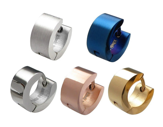 🔷 Kleine Ohrringe Ø 10 mm / 5 mm XS Helix Mini Creolen Gold Silber Rotgold Hochglänzend Blau Matt
