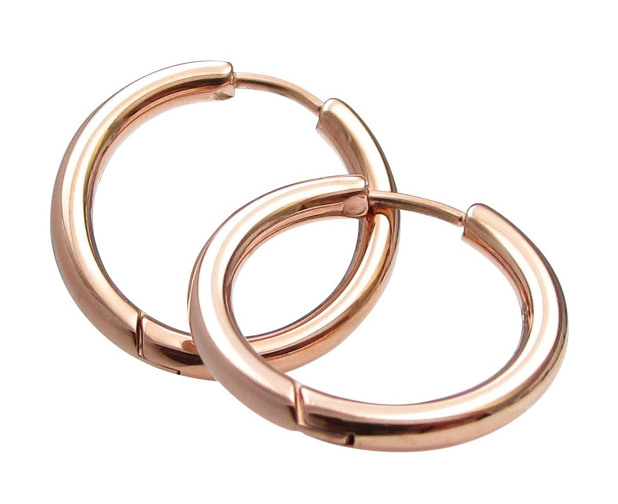 Ø 20 mm / 2,5 mm Ohrringe Titan Verschluss Edelstahl Creolen Groß Slim Tube Matt Hochglänzend Silber Gold Schwarz