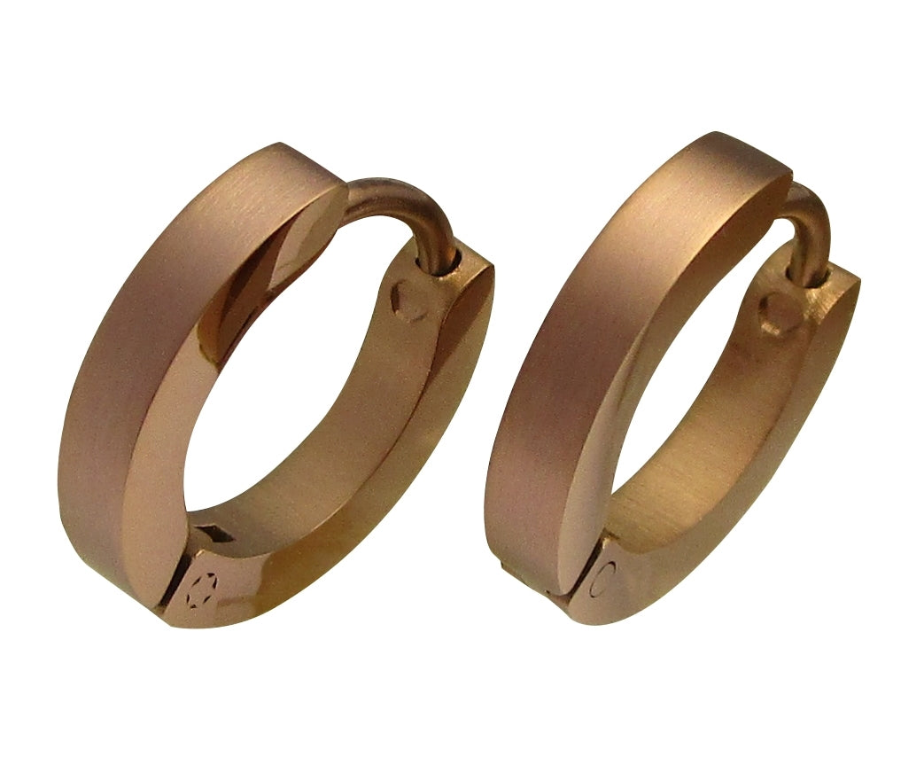 🎉 Stainless steel earrings small Ø 13.5 mm / 2.5 mm SLIM angular hoop huggies matt shiny 9 colors